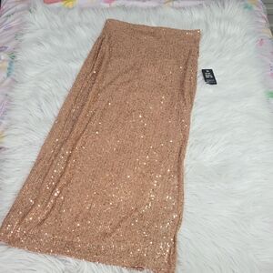 Express Gold Sequins Skirt Sz S